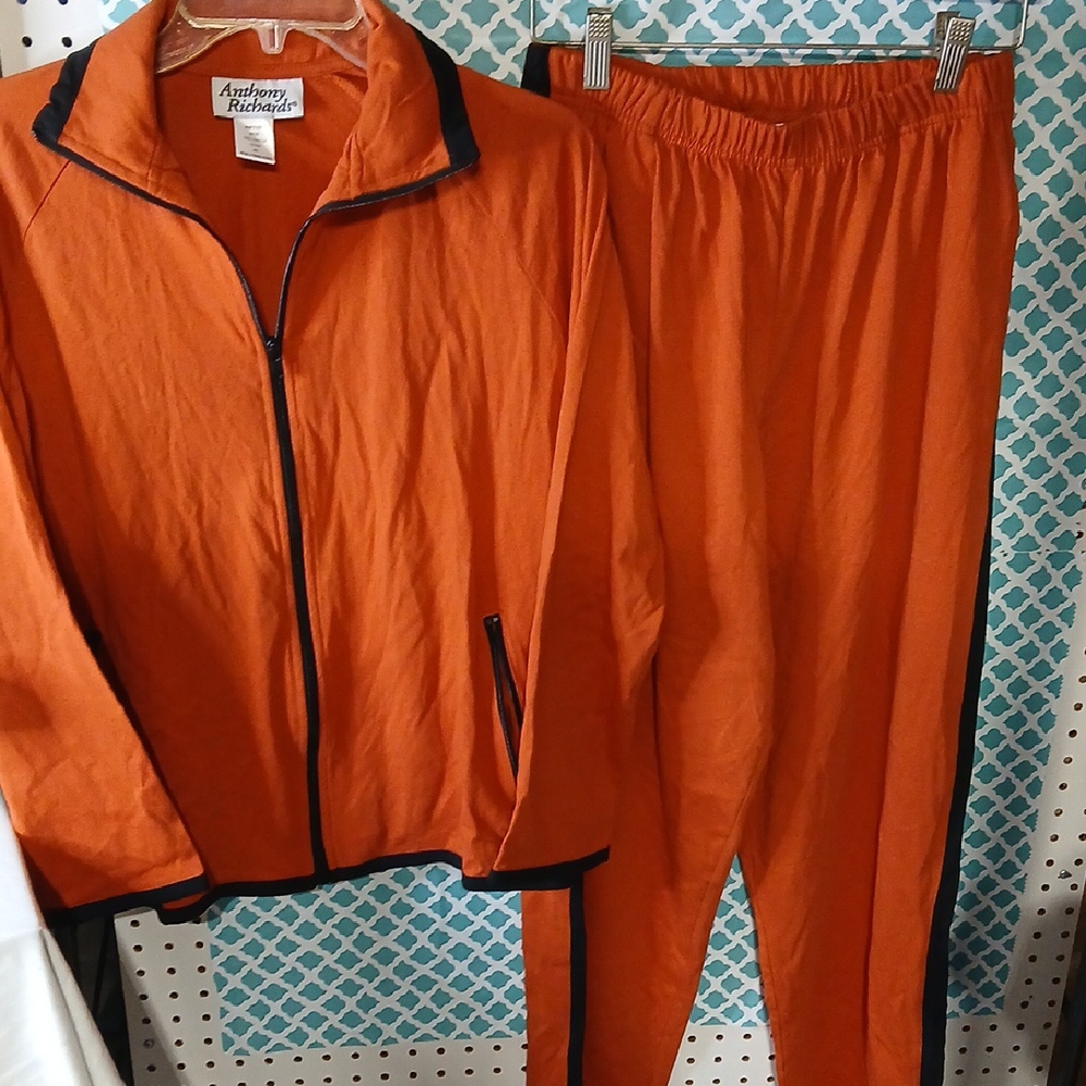 Anthony Richards Orange and Black Pantsuit